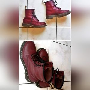 Doc Martens, Cherry Red (practically new!)